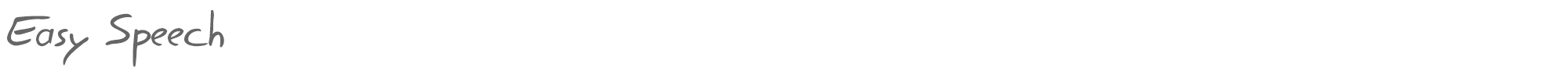 Easy Speech Easy Speech_free.ttf font preview